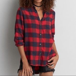 American Eagle Boyfriend Fit Flannel Shirt